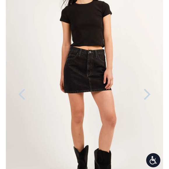 Oak and fort dark grey denim skirt - Picture 1 of 5